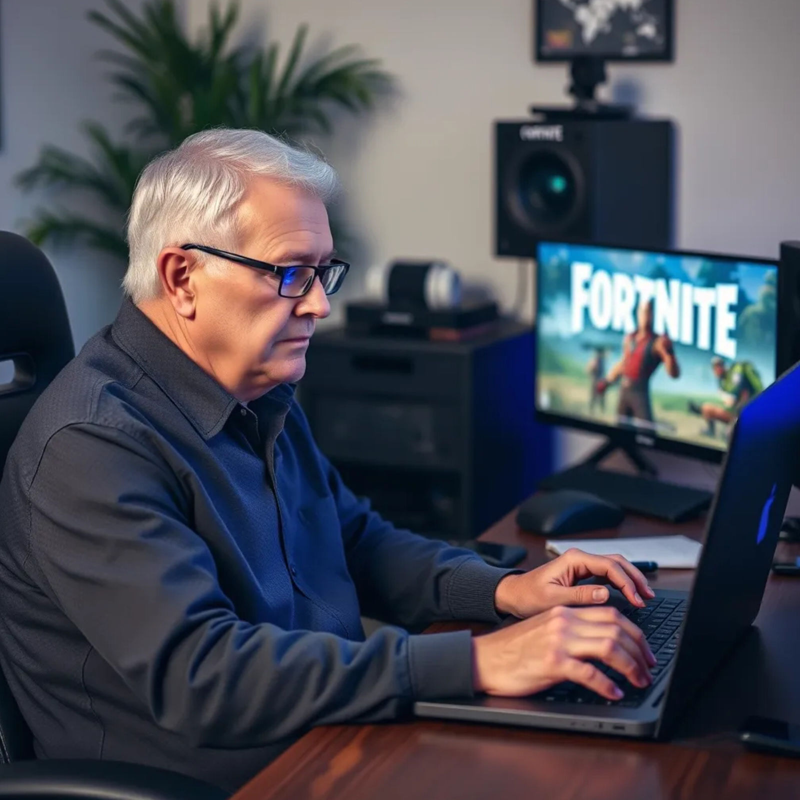 65 year old guy plays Fortnight
