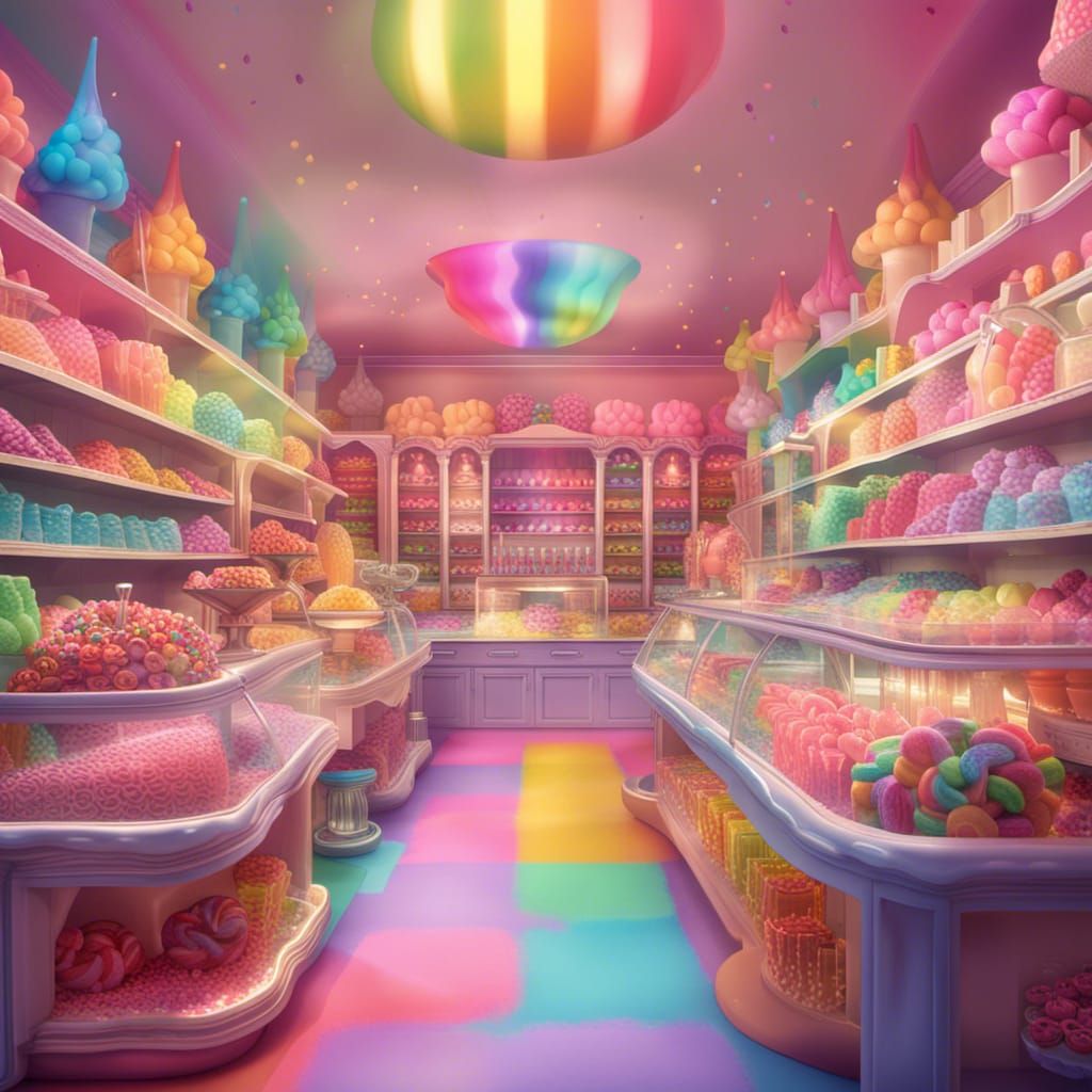 Pastel Candy Shop AI Generated Artwork NightCafe Creator