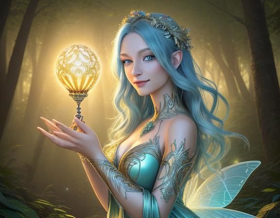 solarpunk-fairy blue