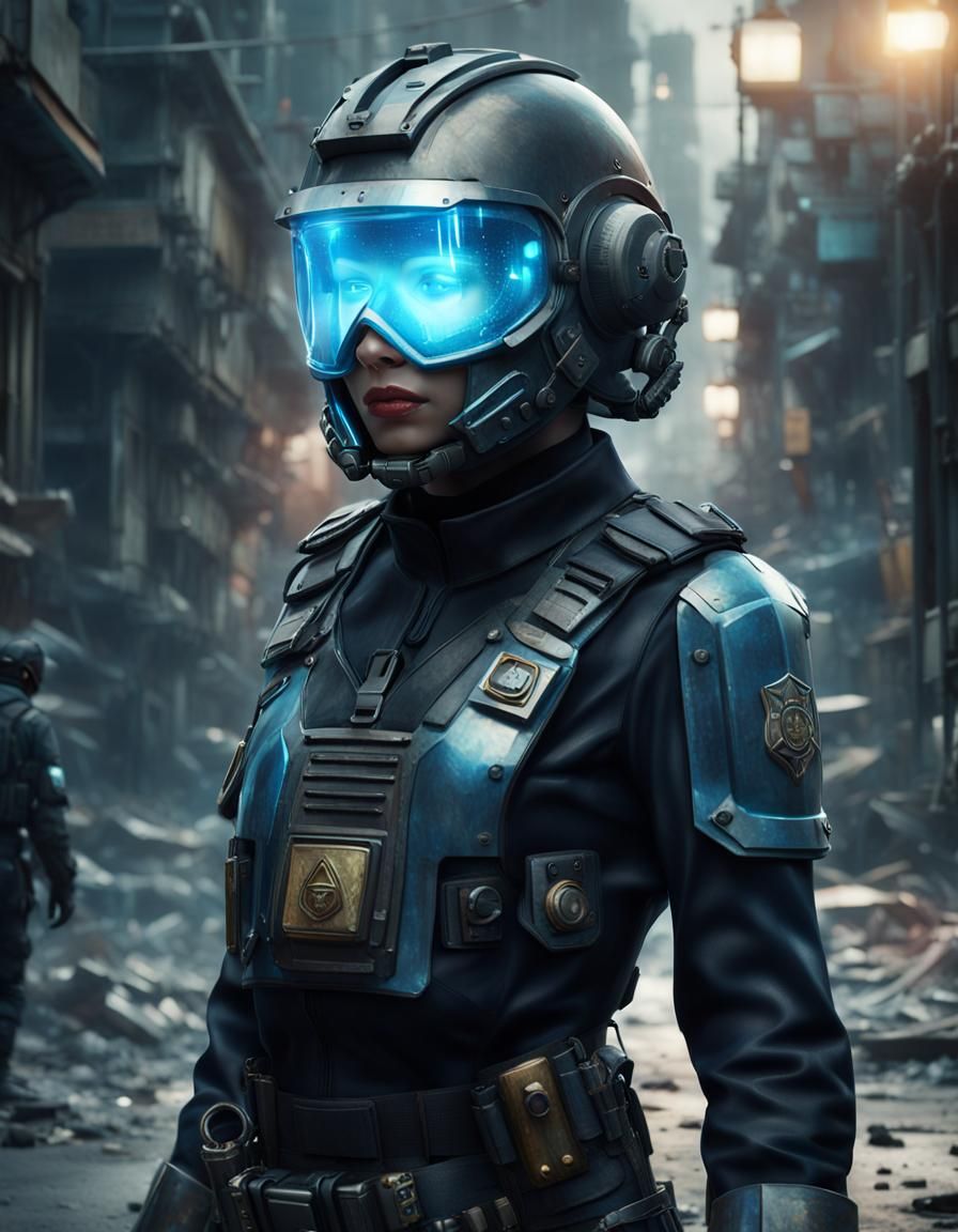 Dystopian police - AI Generated Artwork - NightCafe Creator