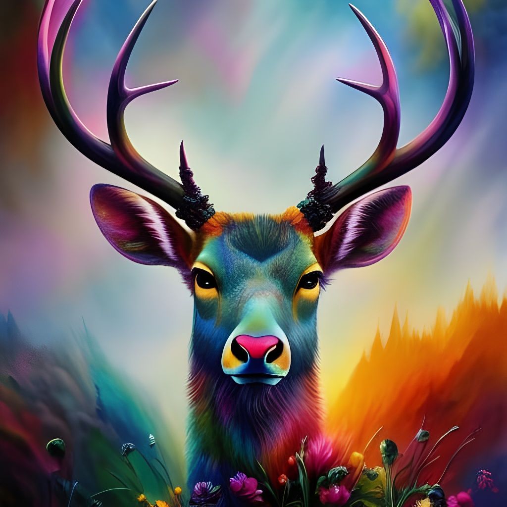 Majestic Deer - AI Generated Artwork - NightCafe Creator