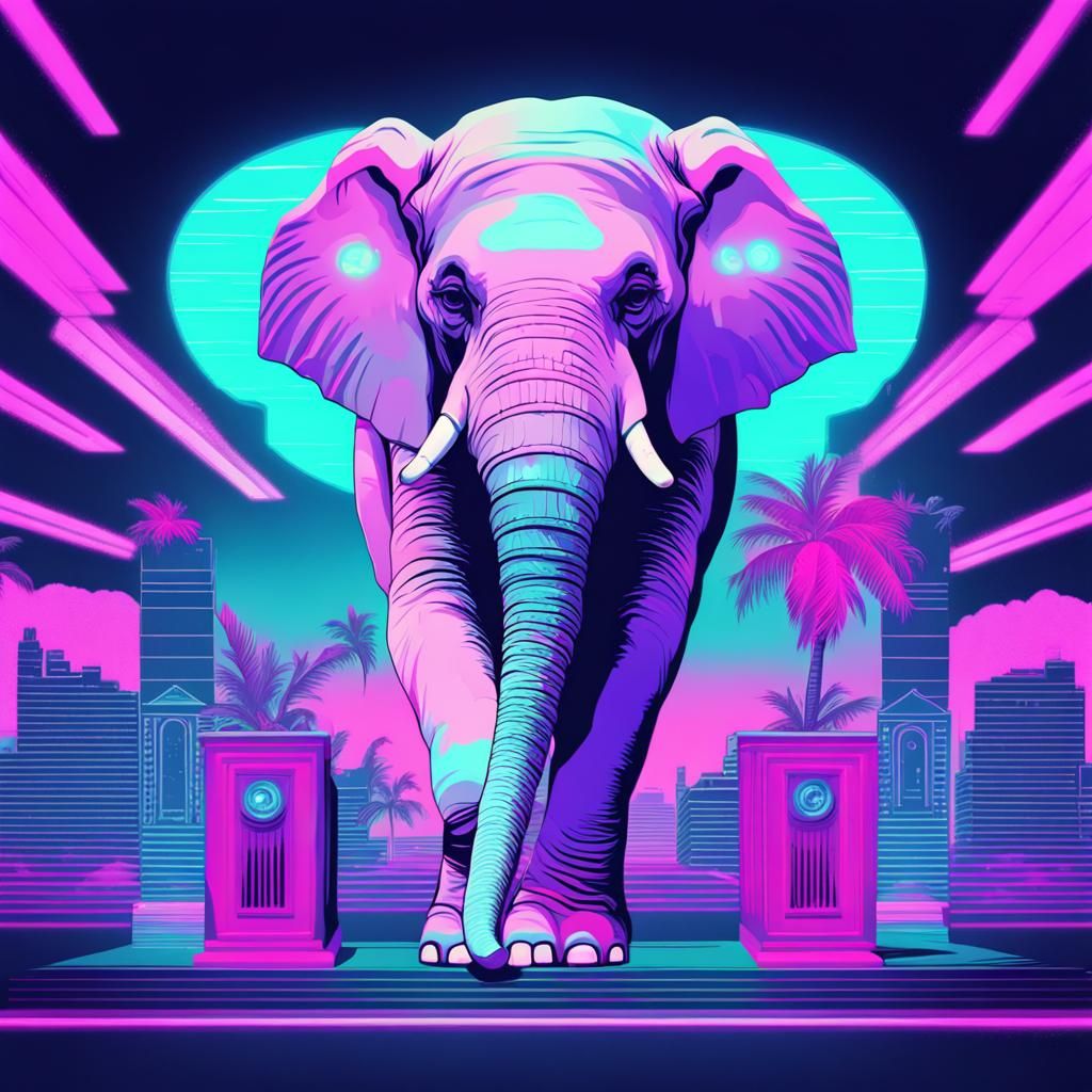 Pink elephant - AI Generated Artwork - NightCafe Creator