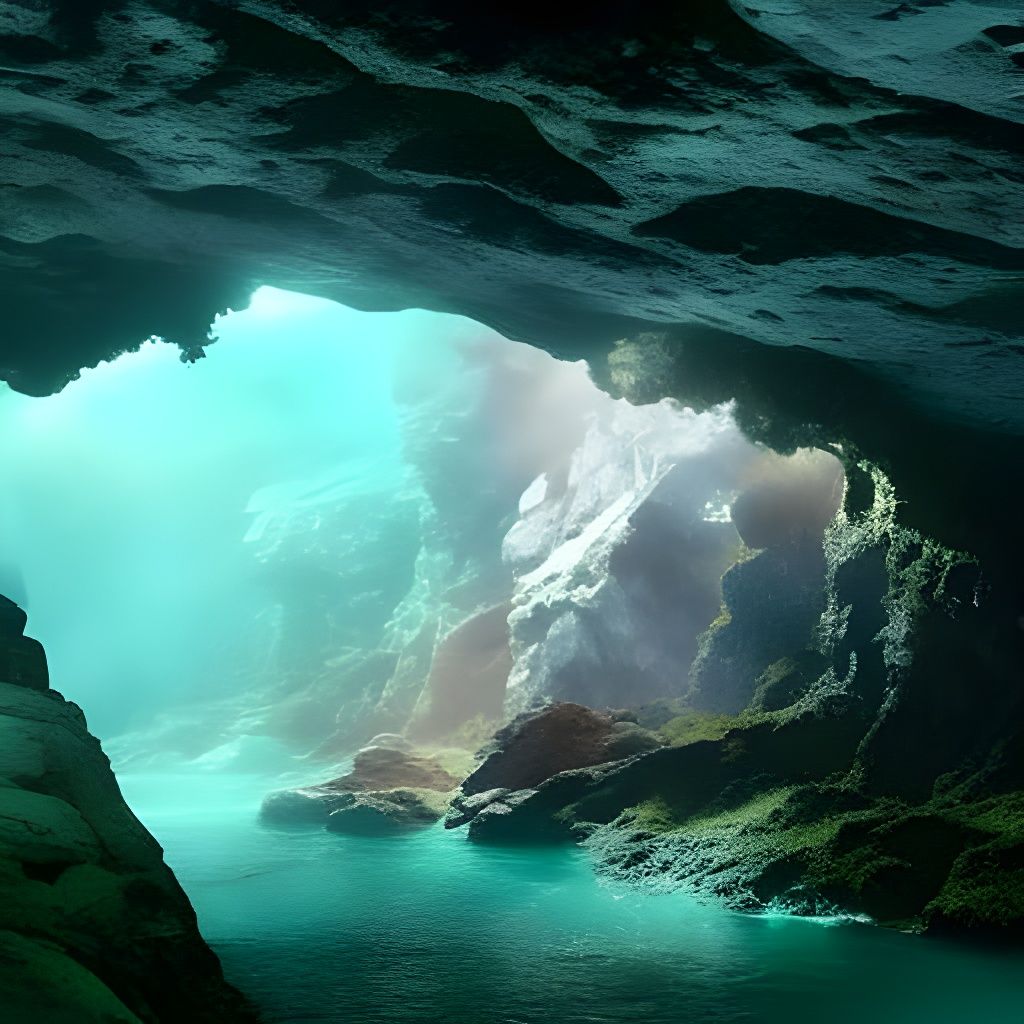 underwater cavern - AI Generated Artwork - NightCafe Creator