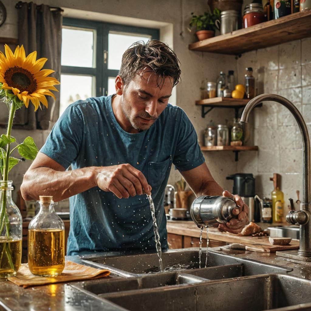 What happens if the hot oil splashes and gets into the eye?
