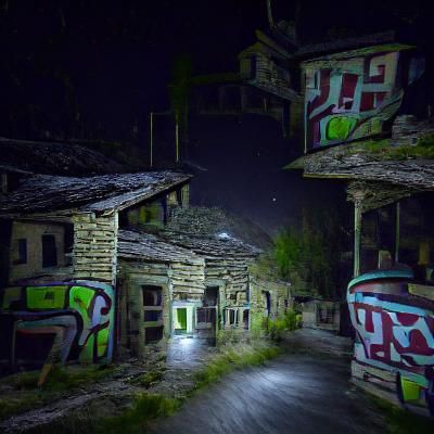 old abandoned town