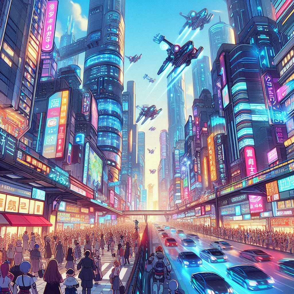 Anime cityscape