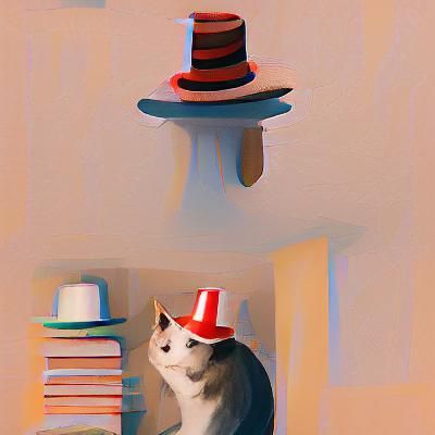 A cat in a hat