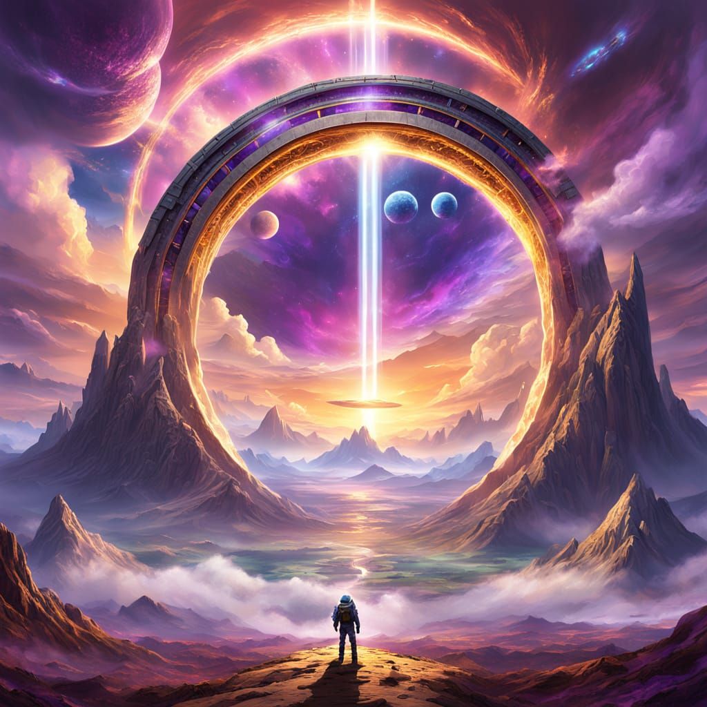 A portal opens to an alien planet.   by @Annie