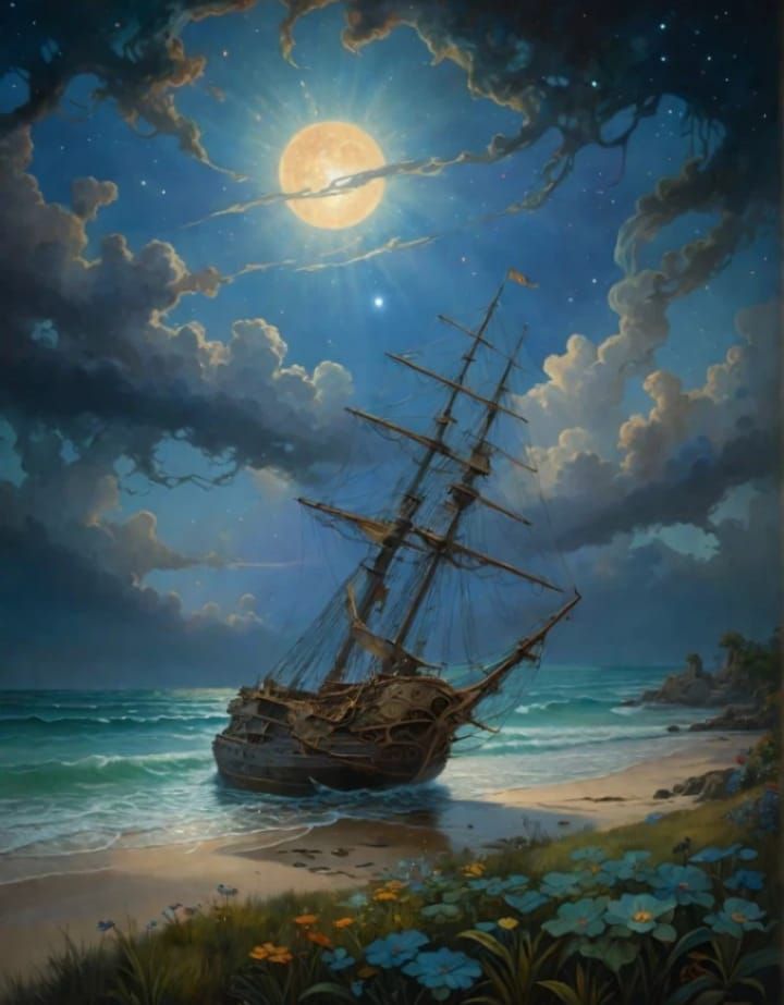 Ghost Ship off the Gulf Coast of Florida