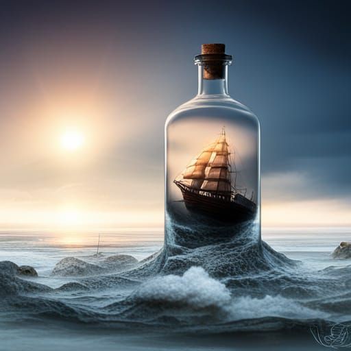 ship in a bottle  by @m-xk_m