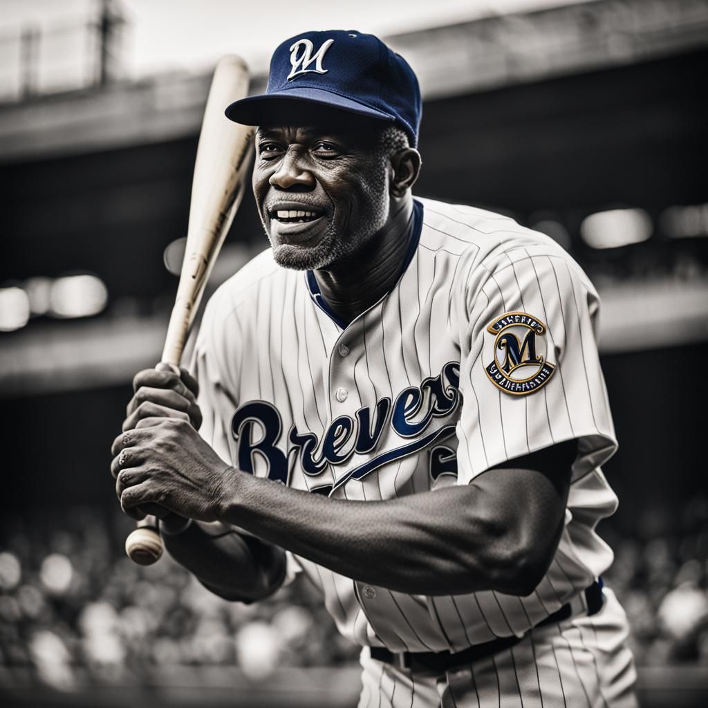 Jackie Robinson Playing for the Milwaukee Brewers - AI Generated ...