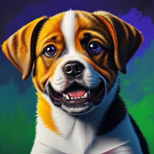 puppy smiling