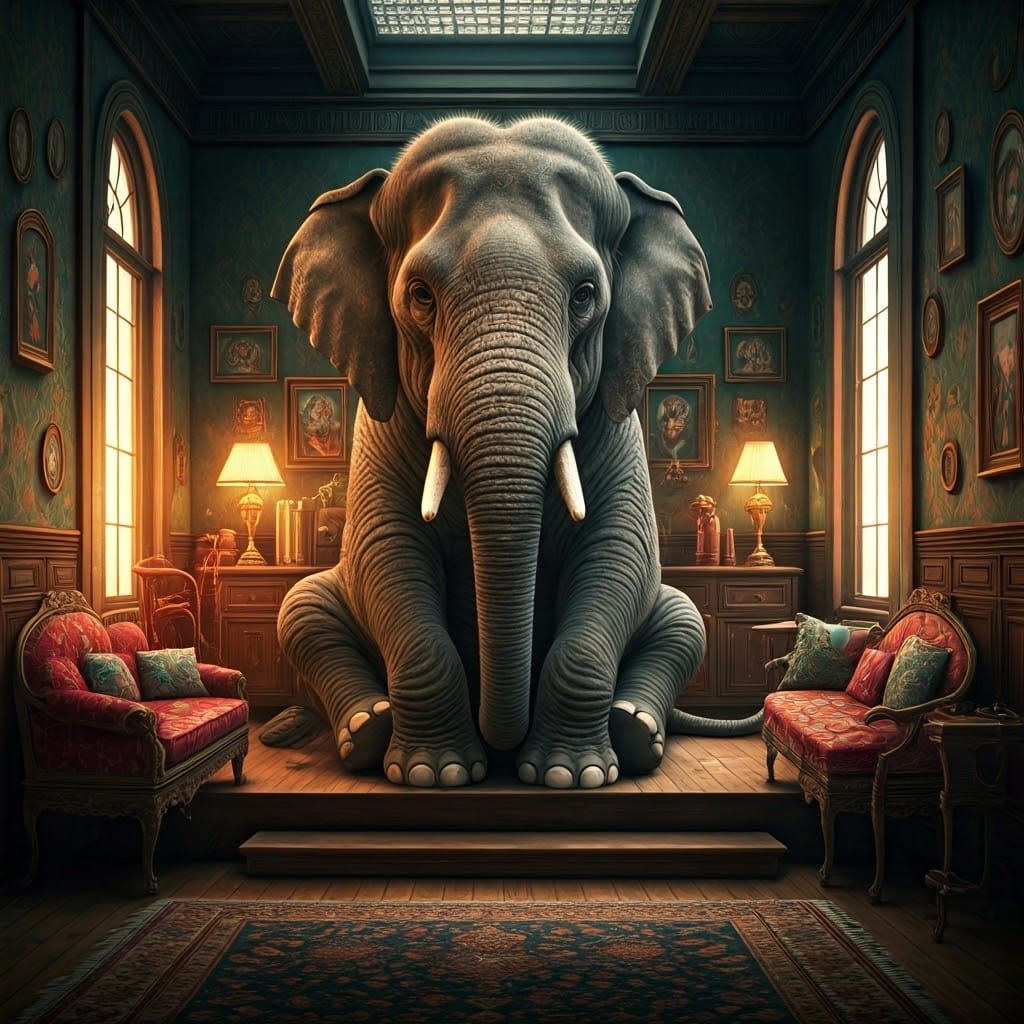 Elephant in the Room  by @VintageGirl13