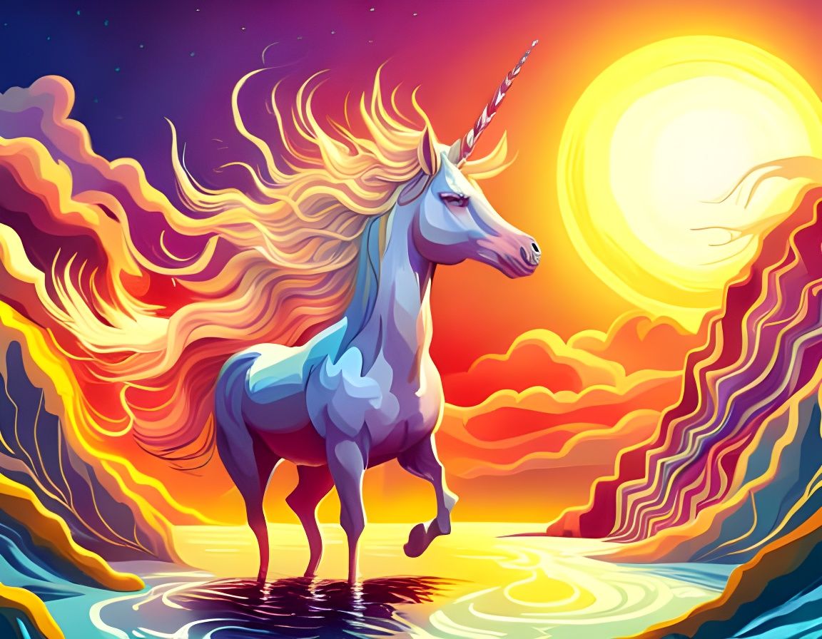 a magical Unicorn, insane details, psychedelic - AI Generated Artwork ...