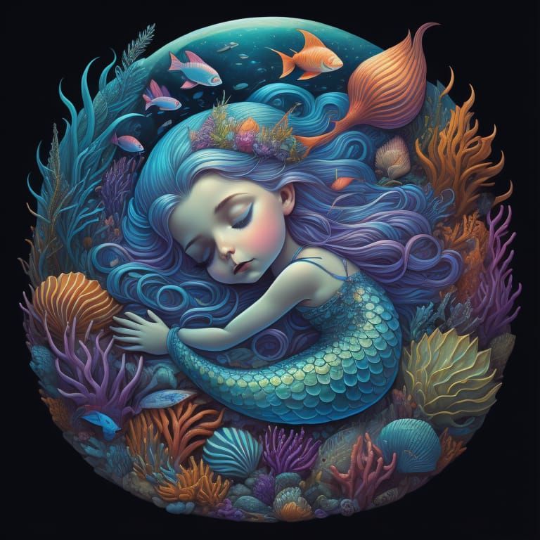 sleeping mermaid