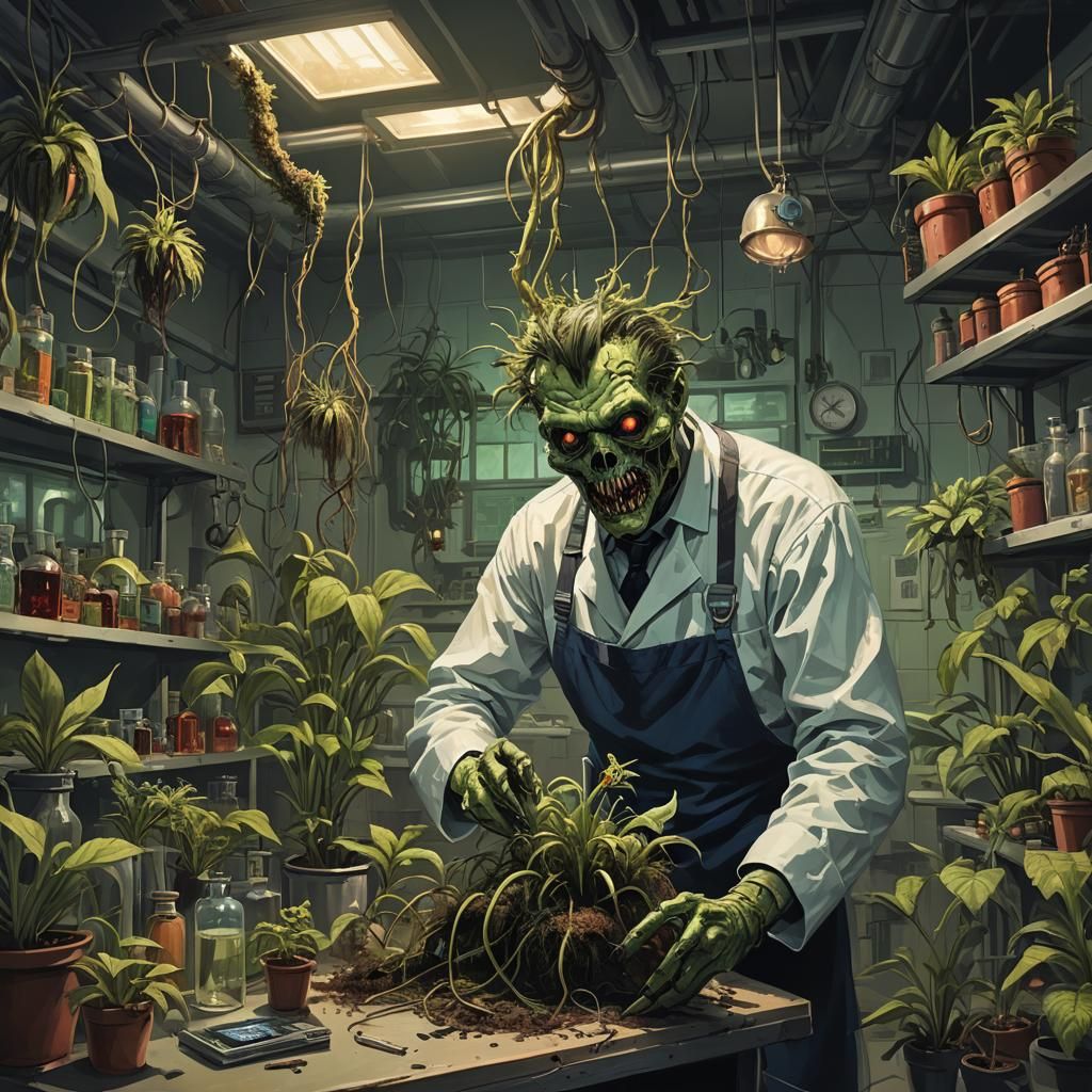 maneating evil horror plants laboratory