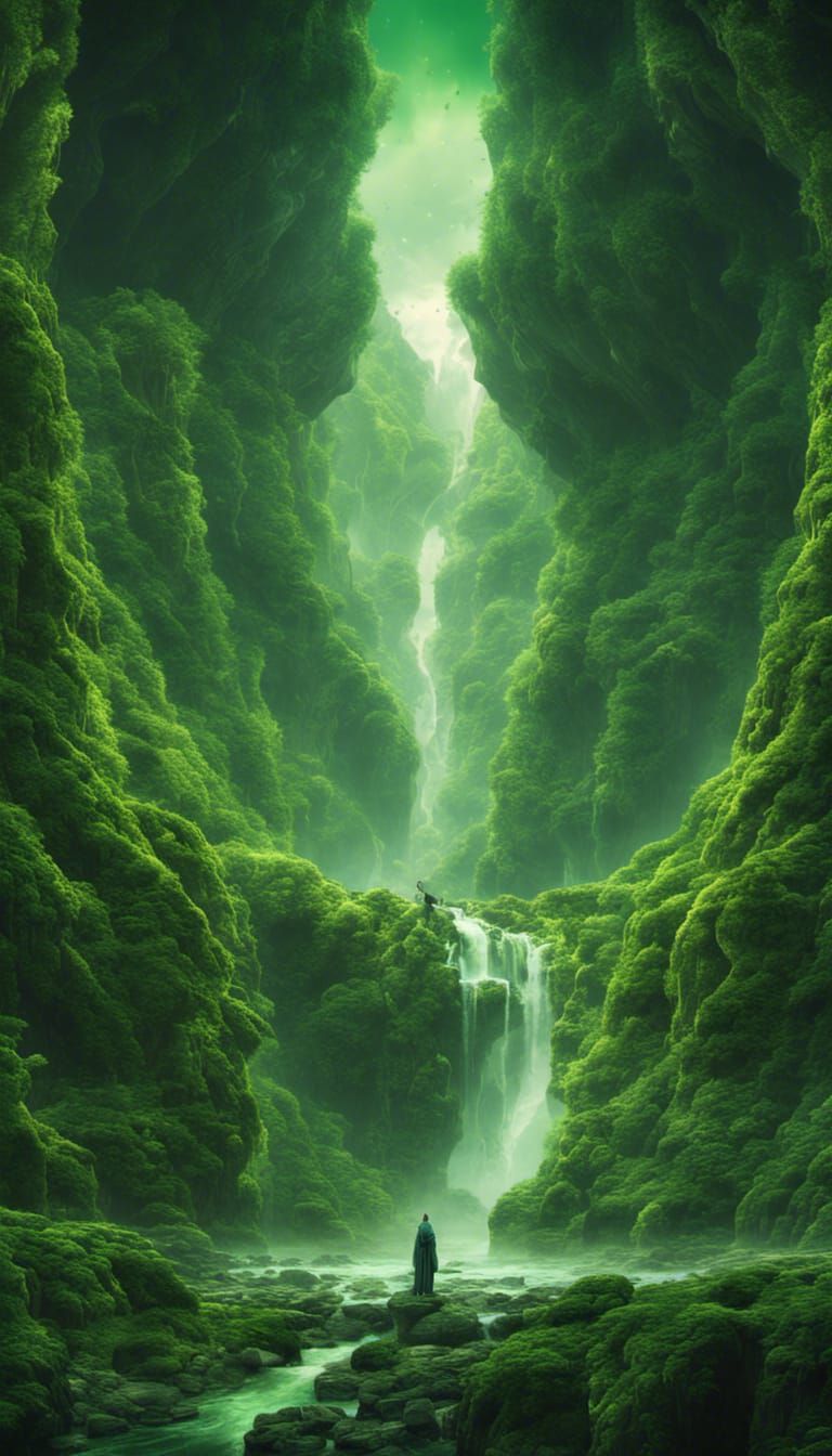 Green flowing energy Soul choice Epic cinematic brilliant st...