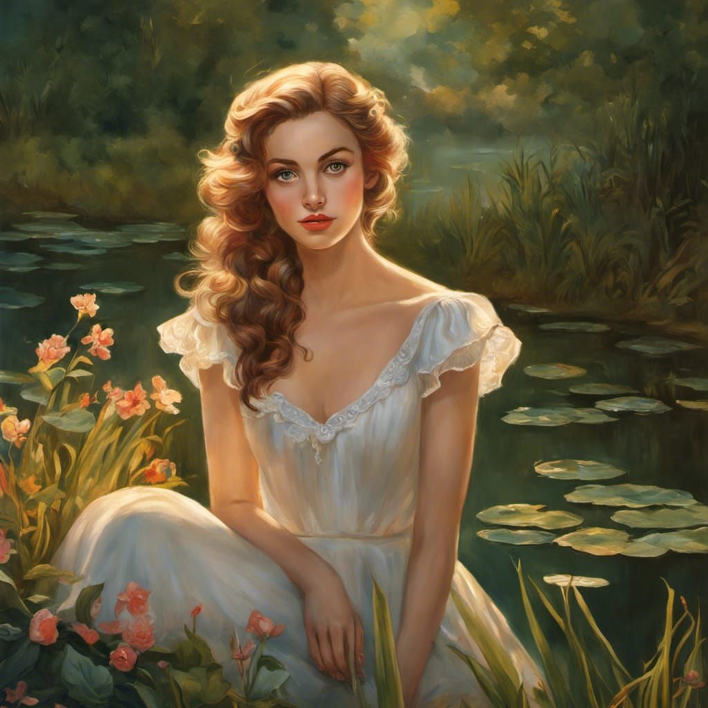 Woman at a Pond   by @amyrytea