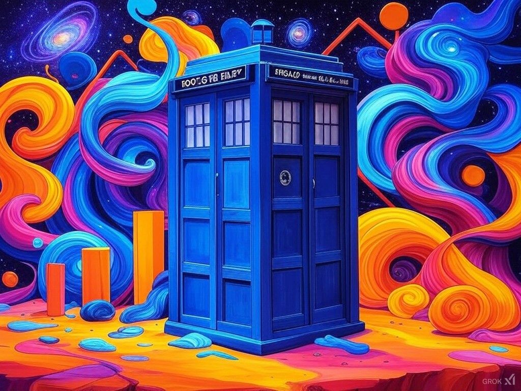 Colorfully Abstract TARDIS