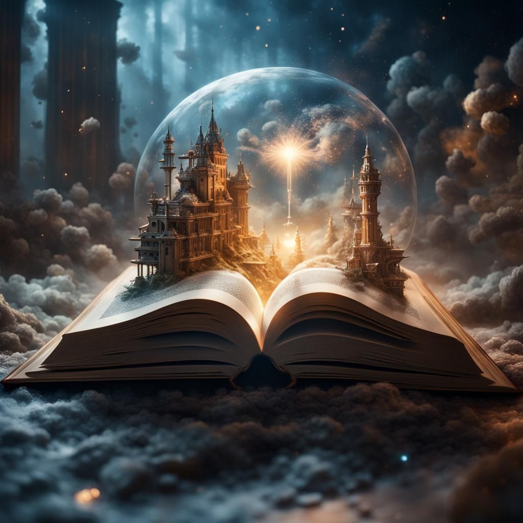 Magical open book - AI Generated Artwork - NightCafe Creator