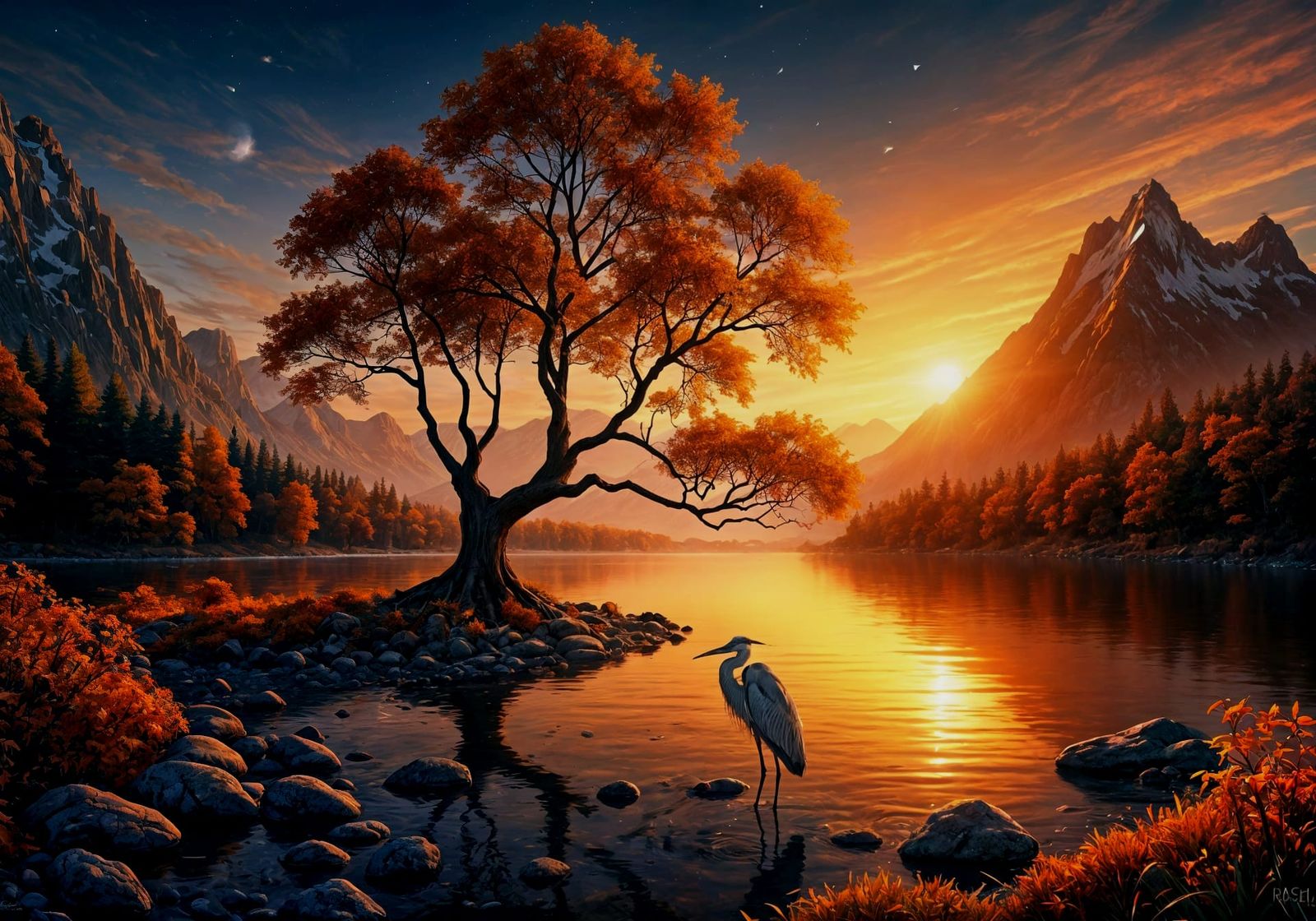 Heron by the river  by @photon