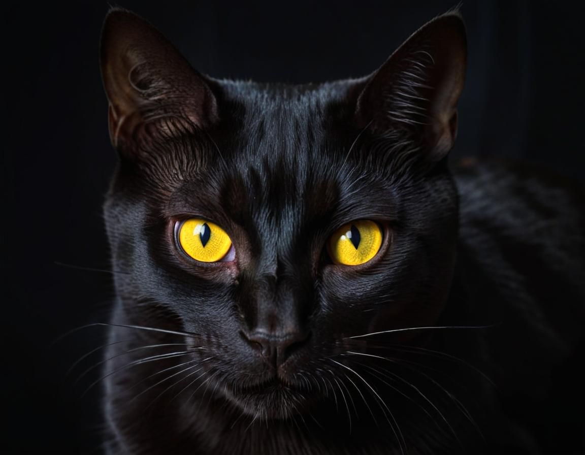 Black cat - AI Generated Artwork - NightCafe Creator