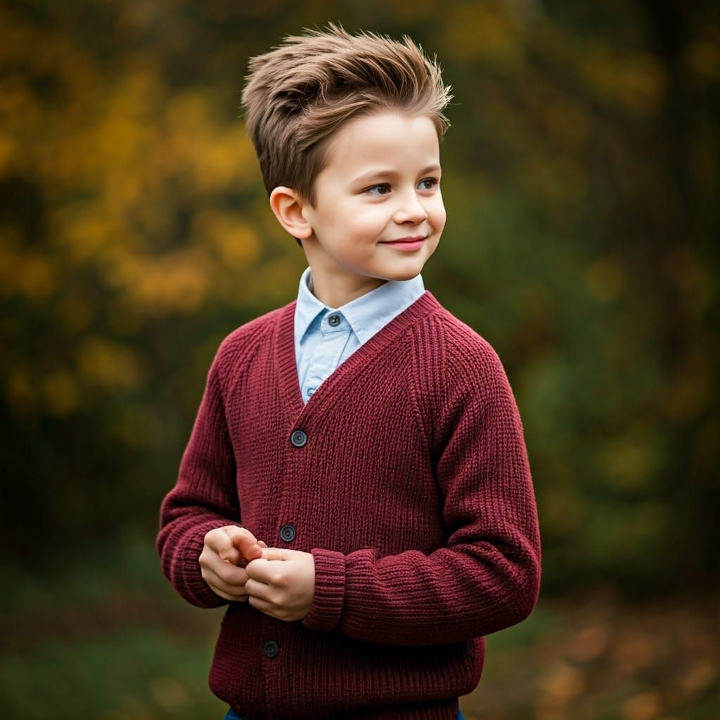 Elderly Rabbi Bundled Up in Snowy Winter Scene