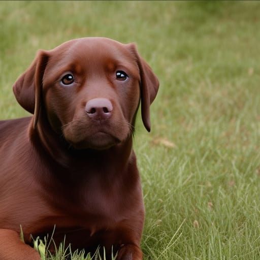 Brown Labrador Dog Portrait