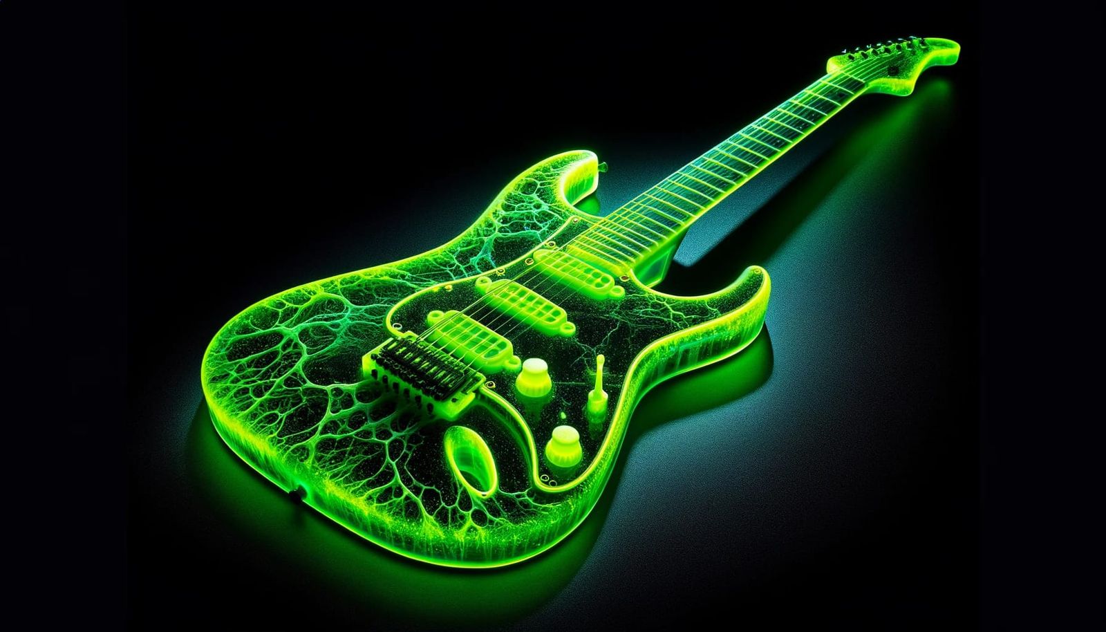 uranium glass guitar