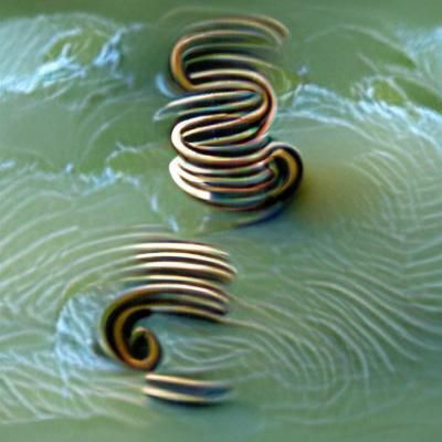 Spirals springs and coils in a straight line