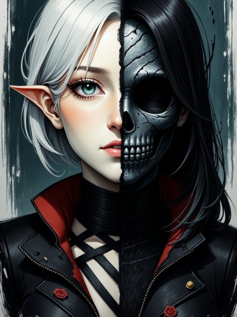 Dark Fantasy Portrait: Pitch-Black Persona (Goblin Fantasy Flux)