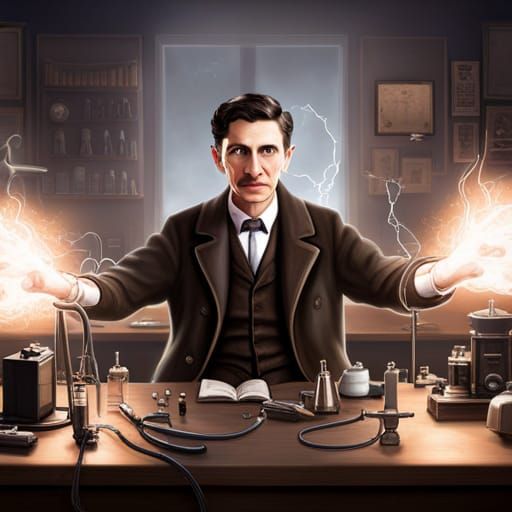 the mad scientist  nikola telsa   by @Natasha