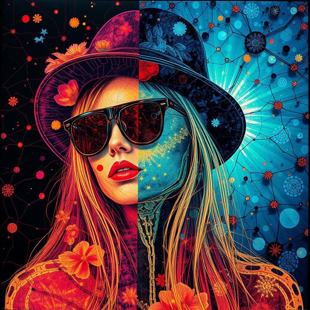 Portrait w/ sunglasses and hat.