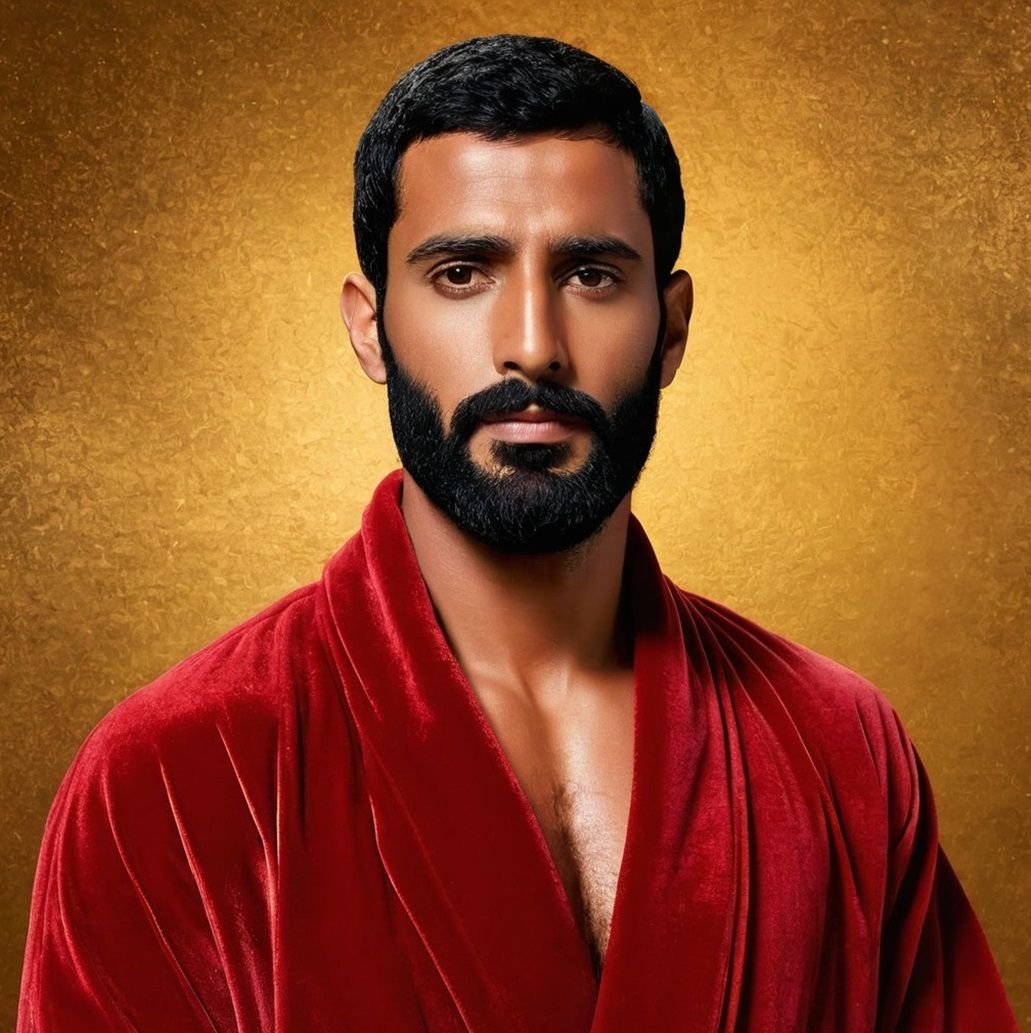 Serious handsome man