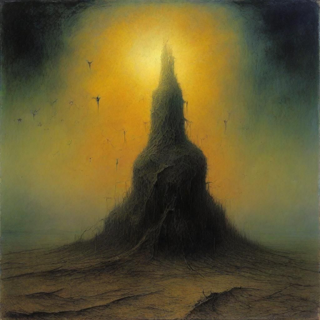 Galaxy by Zdzislaw Beksinski - AI Generated Artwork - NightCafe Creator