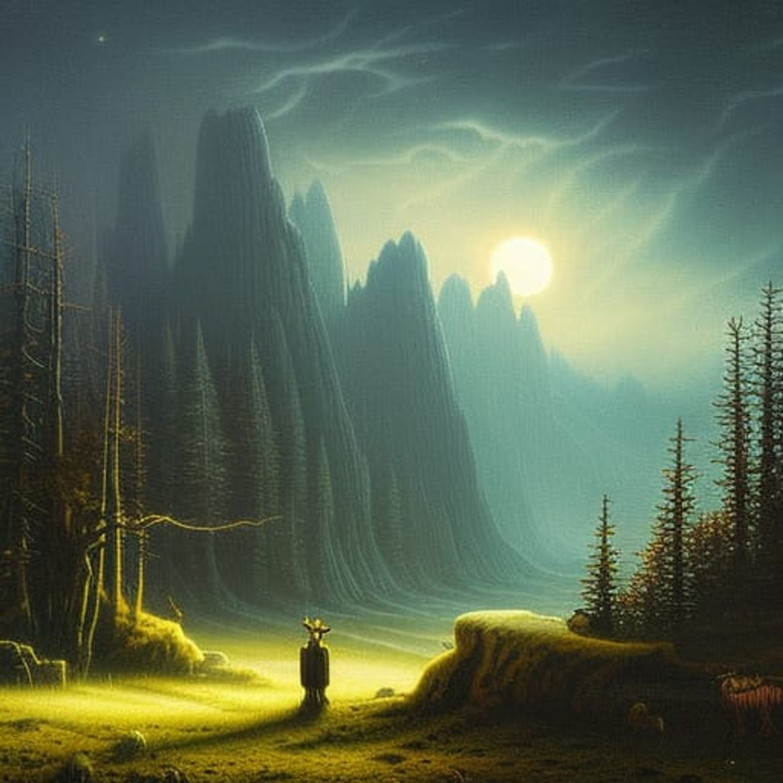 dark fantasy landscape art