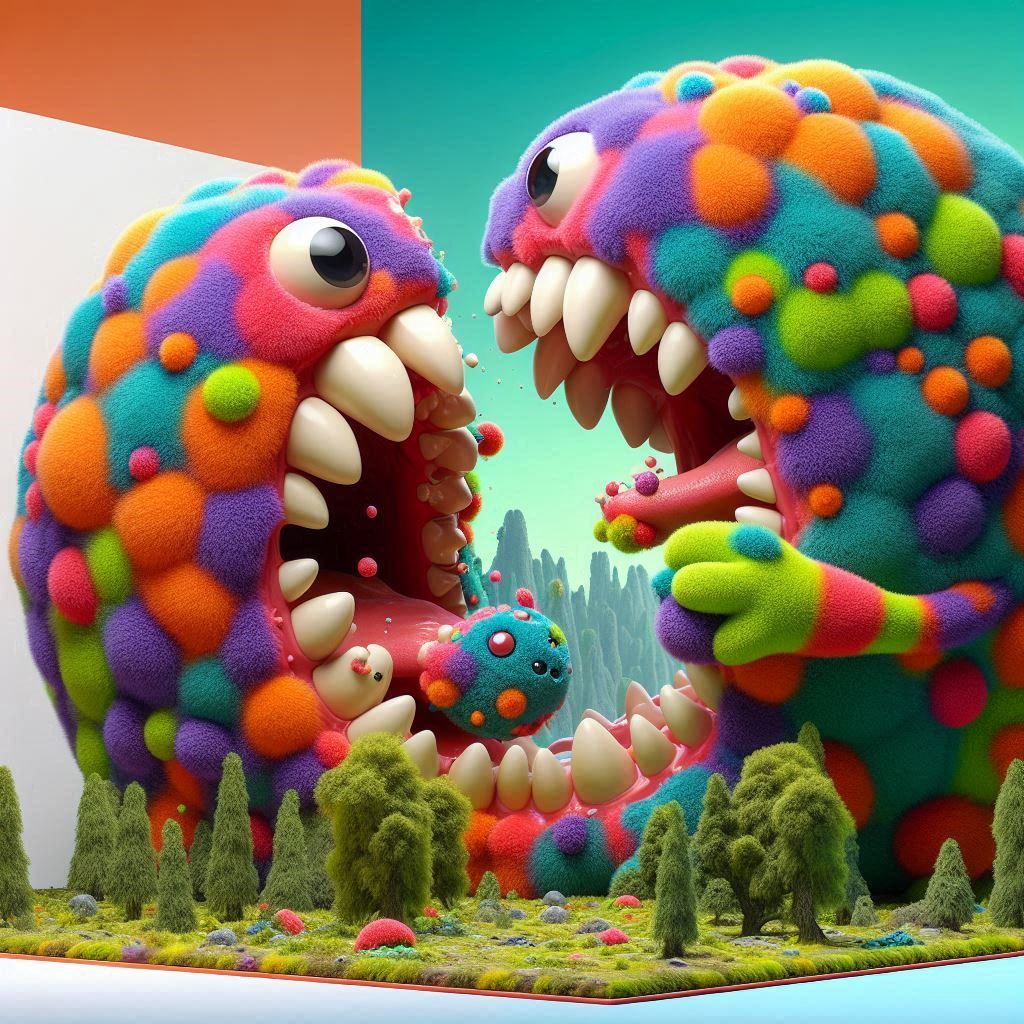 Evolution of the PomPom - a diorama