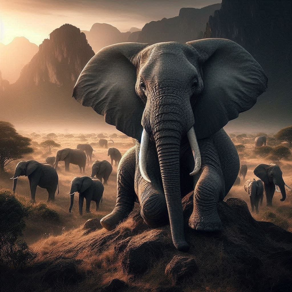 Sitting down for a rest