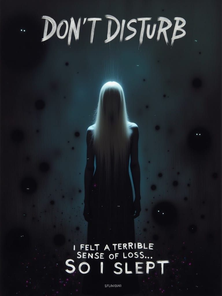 Ethereal Woman Amidst Distorted Analog Artifacts