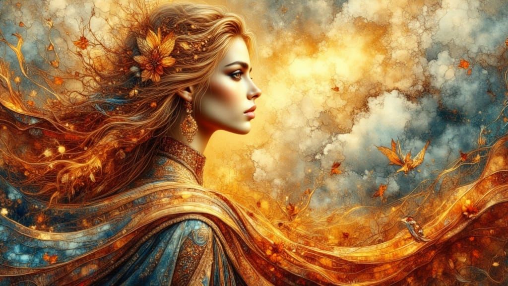  The Women in any Style Challenge : Hosted by Fischlee _ If Autumn Were a Woman   by @Lea