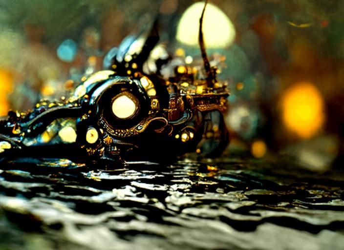 The skeleton of the Steampunk Dragon