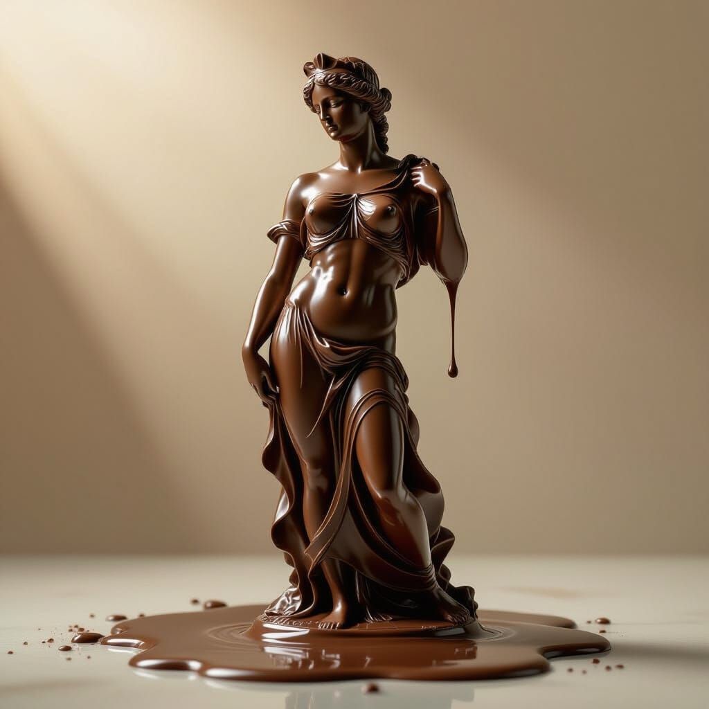 Melting Chocolate Statue  by @McDuck