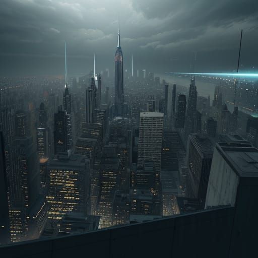 Cell Phone Leaps From Skyscraper in Cinematic Digital Art