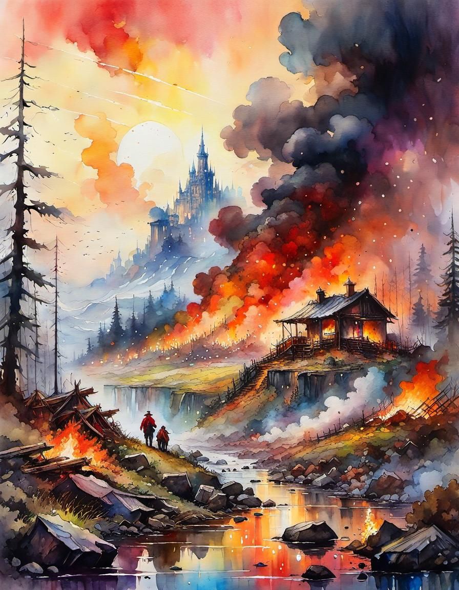 Forest fire threatens the kingdom  by @Lord Falcon