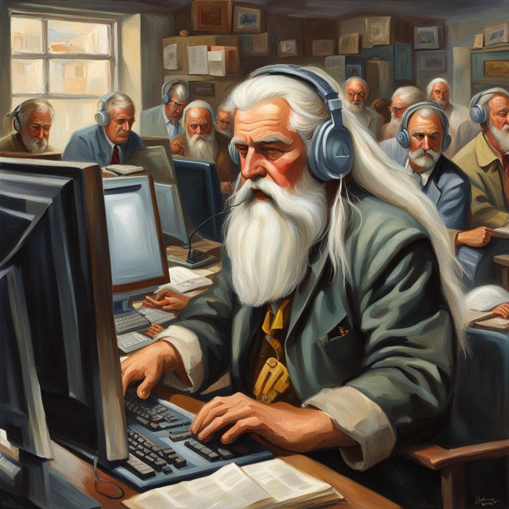 Work in a crowded office