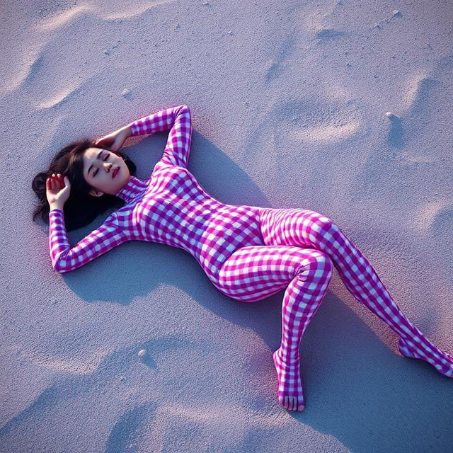 Bodypainted at the beach