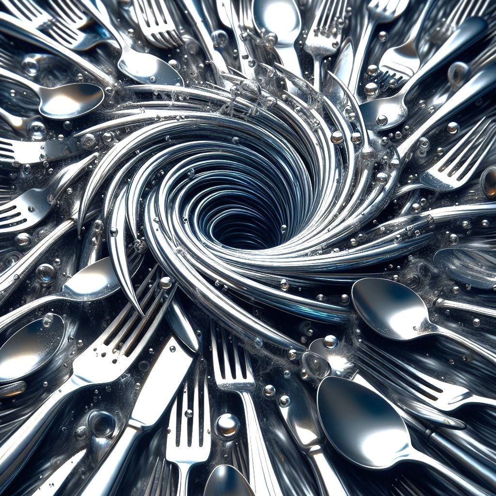 Don't Let The Silverware Go Down The ....oops