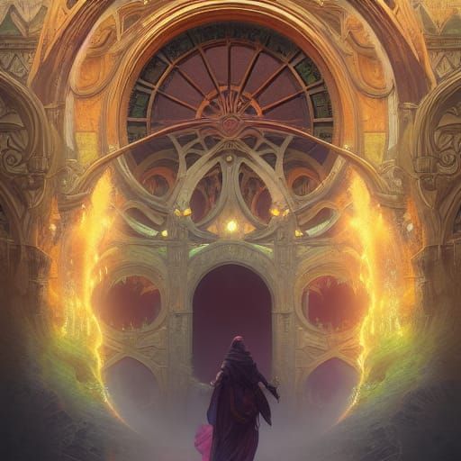 arched gateway to a distant realm of imagination