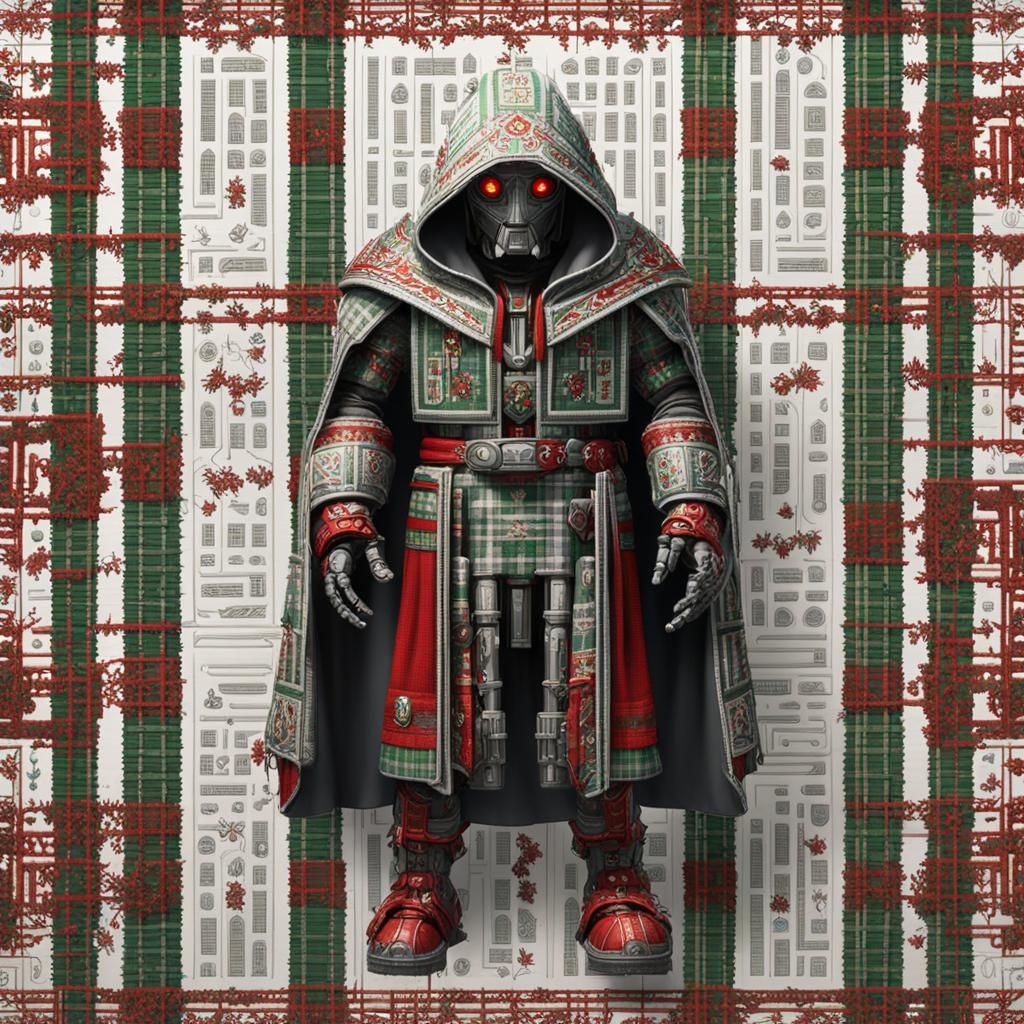 Another cloaked robot in plaid pattern - AI Generated Artwork ...