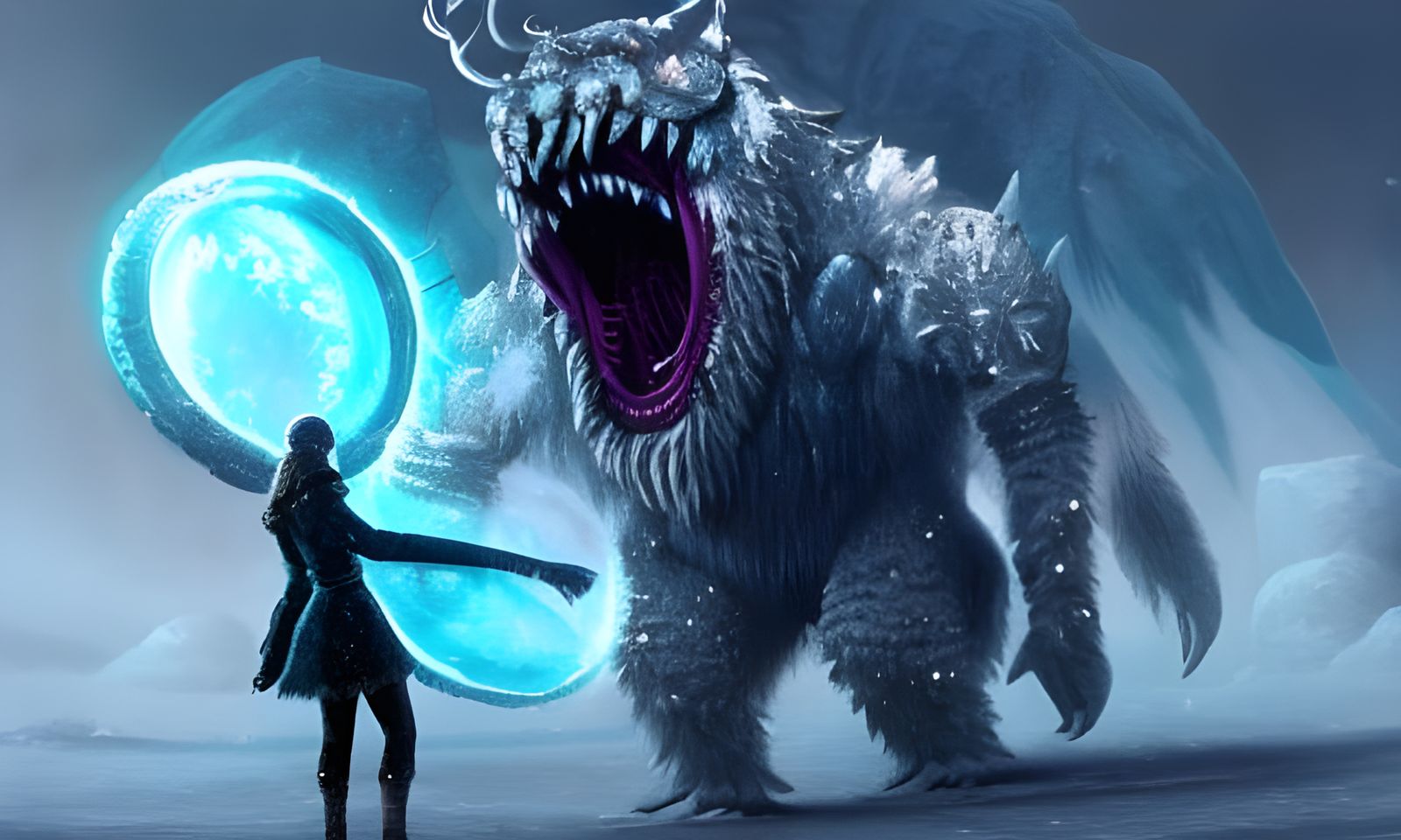 Ice Alien  by @Narolinus